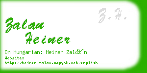 zalan heiner business card